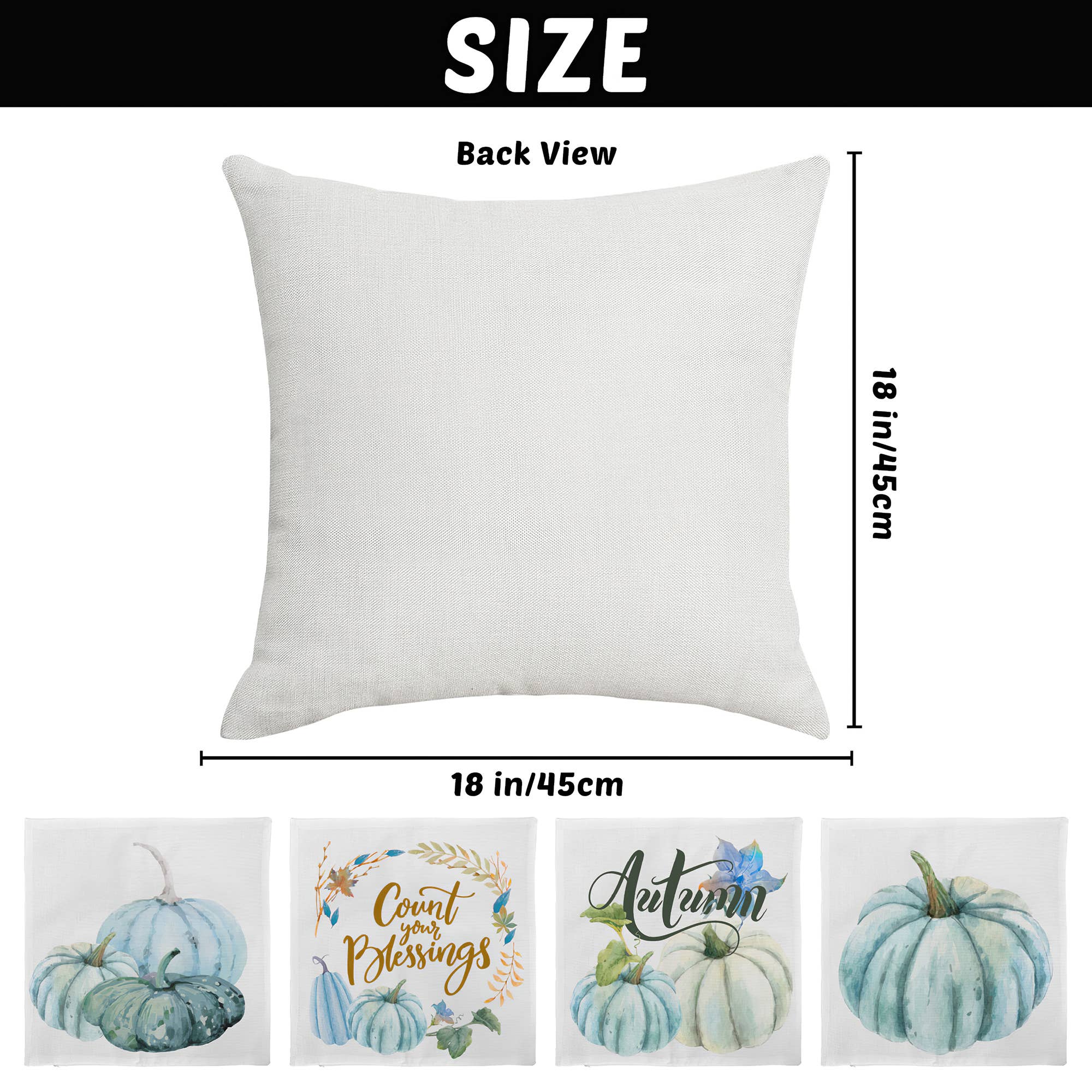 Fun Little Toys - Wholesale Throw Pillow Cover - 4PCS Fall Thanksgiving Pumpkin Pillow Cover1