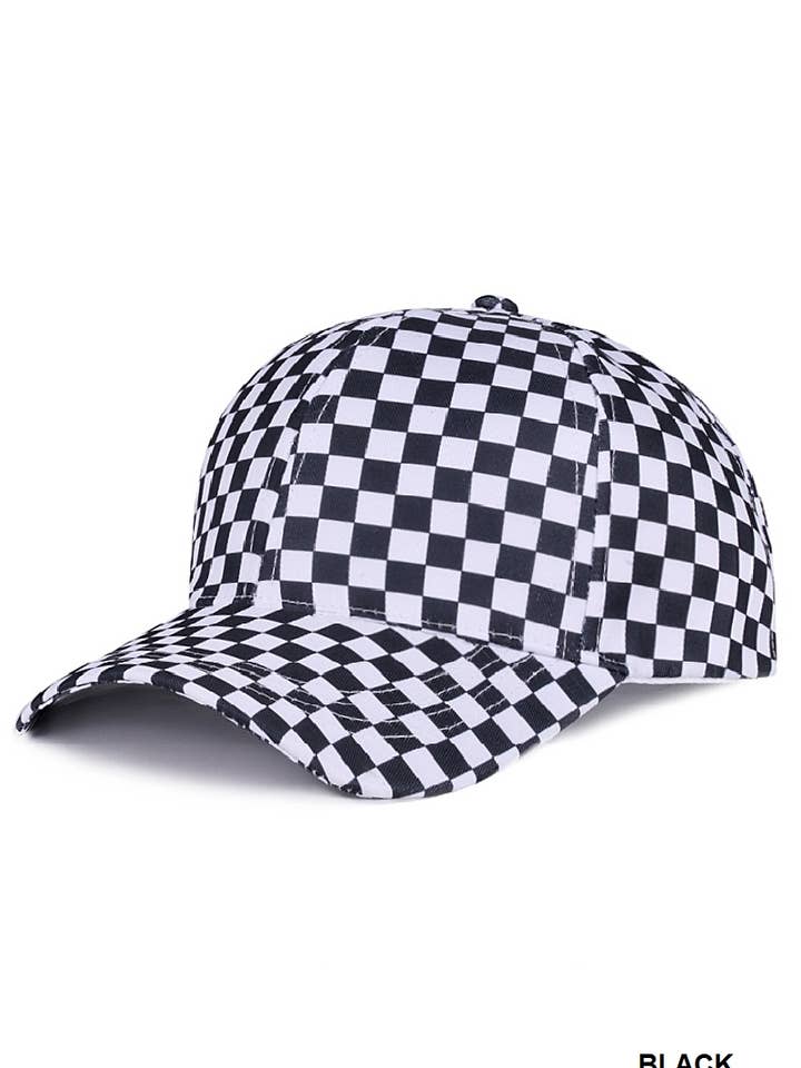 ._ 0905 Checkered Pattern Print Baseball Cap SI-28744 for wholesale by 42POPS