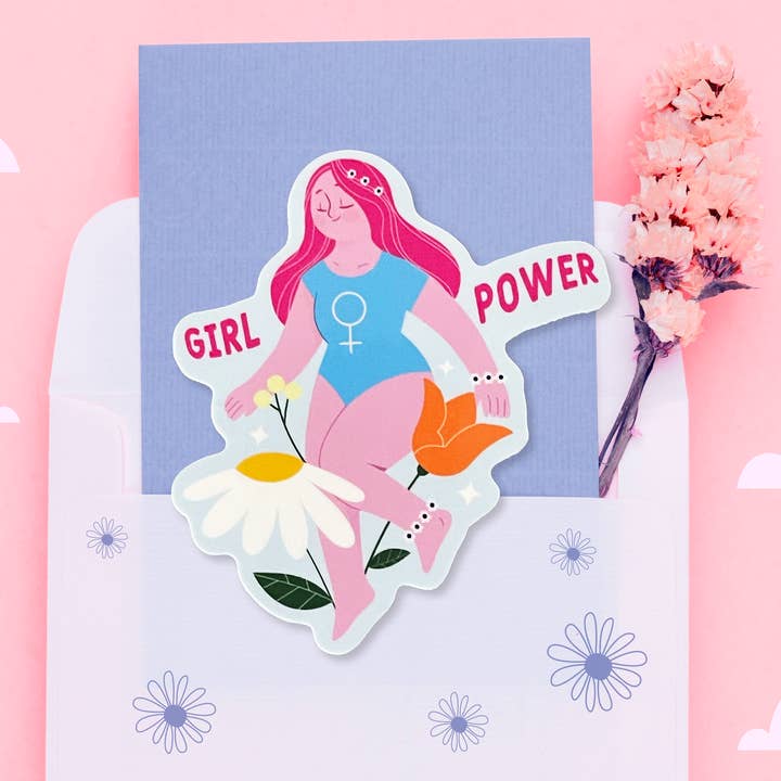 Neha Lee Designs - Wholesale Sticker - Girl power handmade glossy sticker5