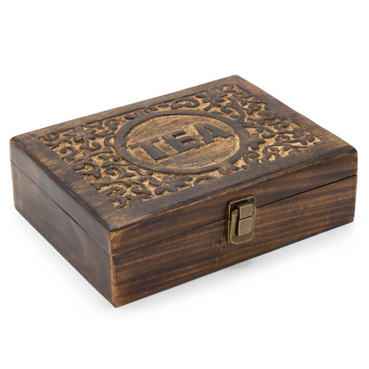 AW Artisan - Wholesale Decorative Box - Wooden Tea Box - (12 compartments) 30x23x10cm