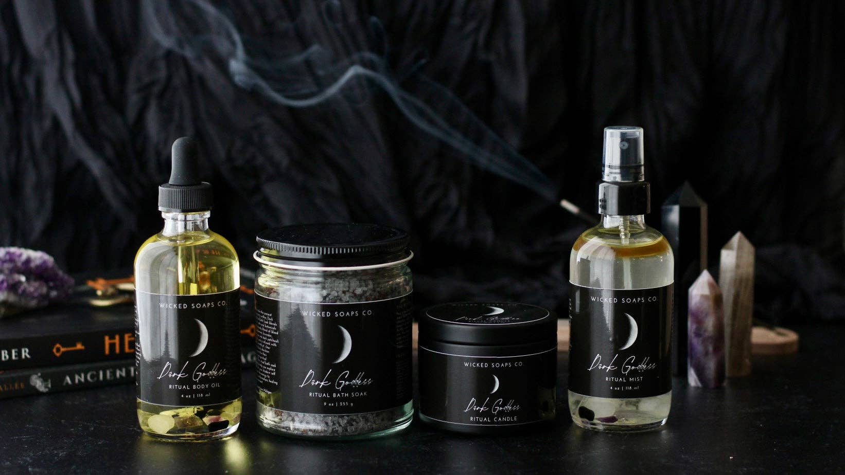 Wicked Soaps Co. - Wholesale Travel Candles - Dark Goddess Ritual Candle | Soy Wax Candle9