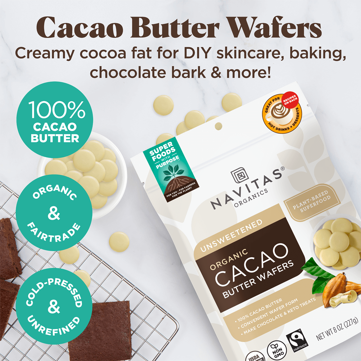 Navitas Organics – wholesale Chocolate bar – Cacao Butter2