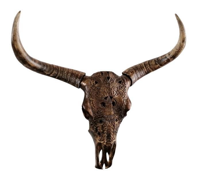 Michael & Philipp Noll e. K. - Vendita all'ingrosso Decorazione da parete 3D - Decorazione da parete XXL testa di toro 71 x 21 x 72 cm1