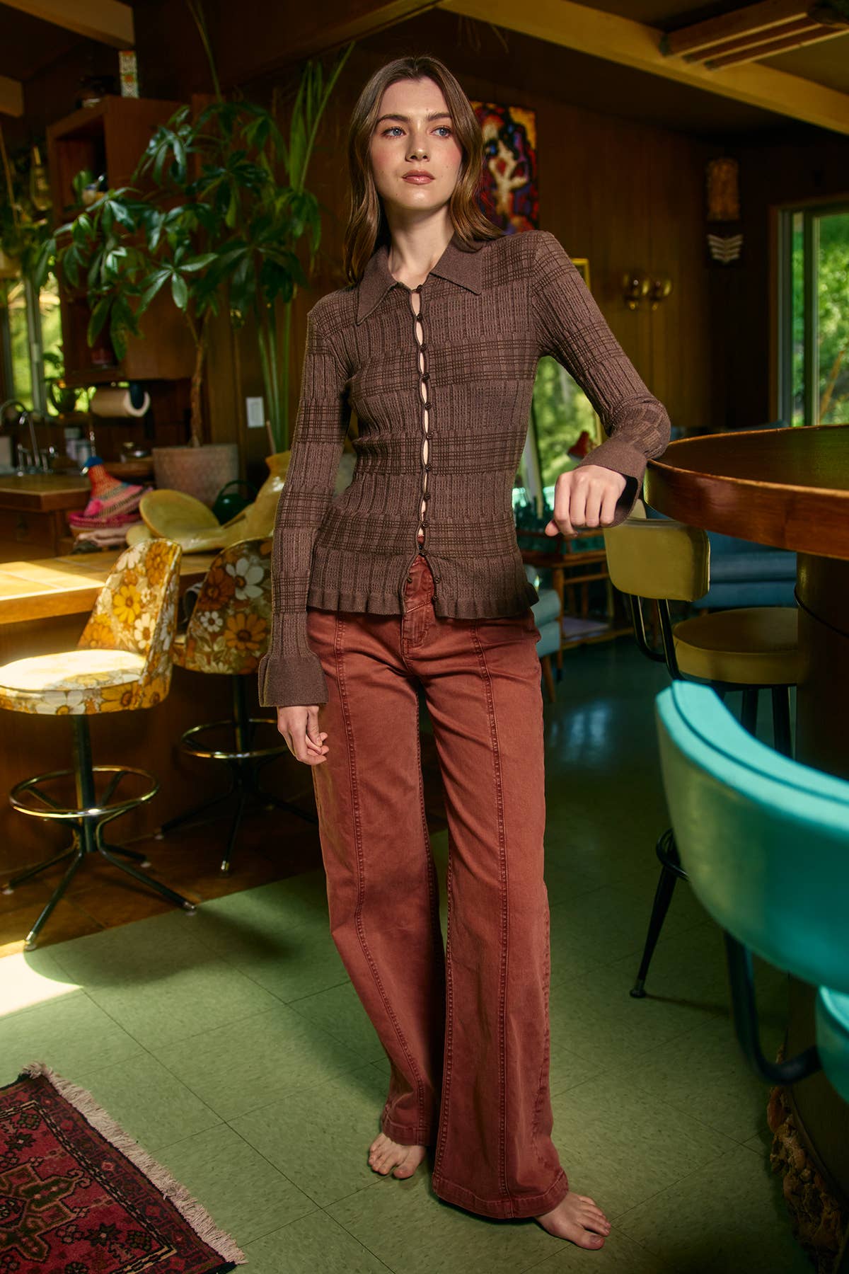 RAISONNEL - Wholesale Cardigan - Women's - Knitted Collar Cardigan - RSW10879