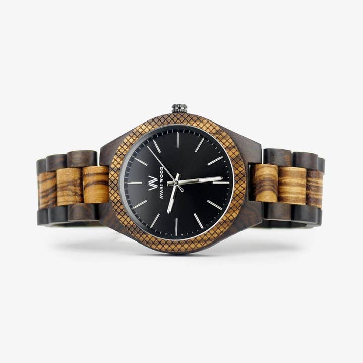 AvantWood - Wholesale Wrist Watch - Men's - Zebra S - Obsidian Black - Men's Watch