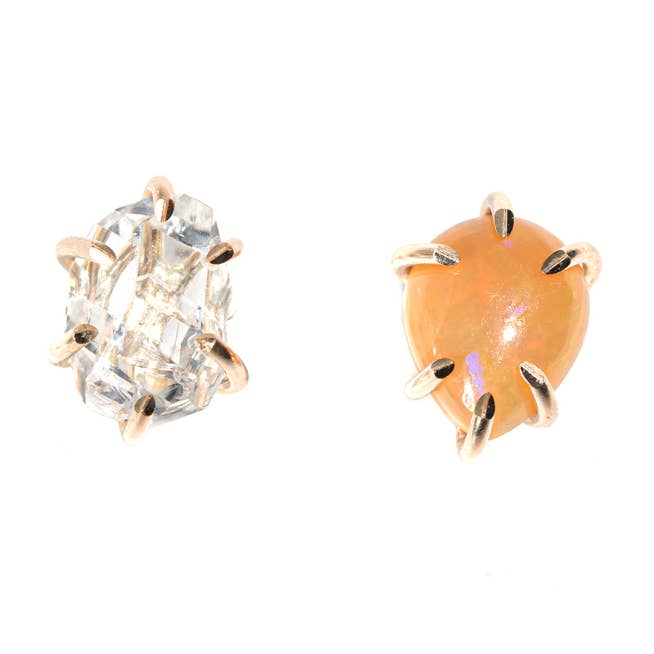 14K goud gevulde Ethiopische en Hermiker diamanten oorbellen voor wholesale door Made Designs