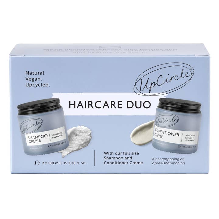 Vegan Haarverzorgingsduo met Kokos-, Rozemarijn- + Grapefruitoliën voor wholesale door UpCircle Beauty Europe