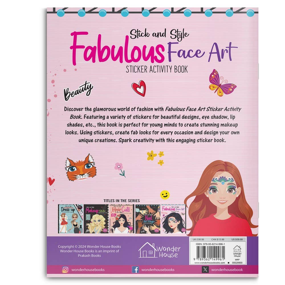 Independent Publishers Group - Wholesale Coloring & Activity Book - Kids & Baby - Stick & Style - Fabulous Face Art (Sticker Activity Book)3