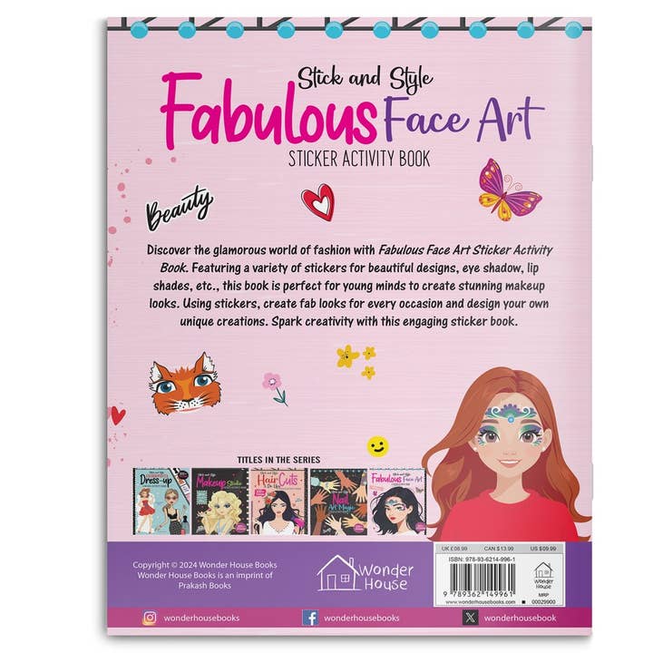 Independent Publishers Group - Wholesale Coloring & Activity Book - Kids & Baby - Stick & Style - Fabulous Face Art (Sticker Activity Book)3
