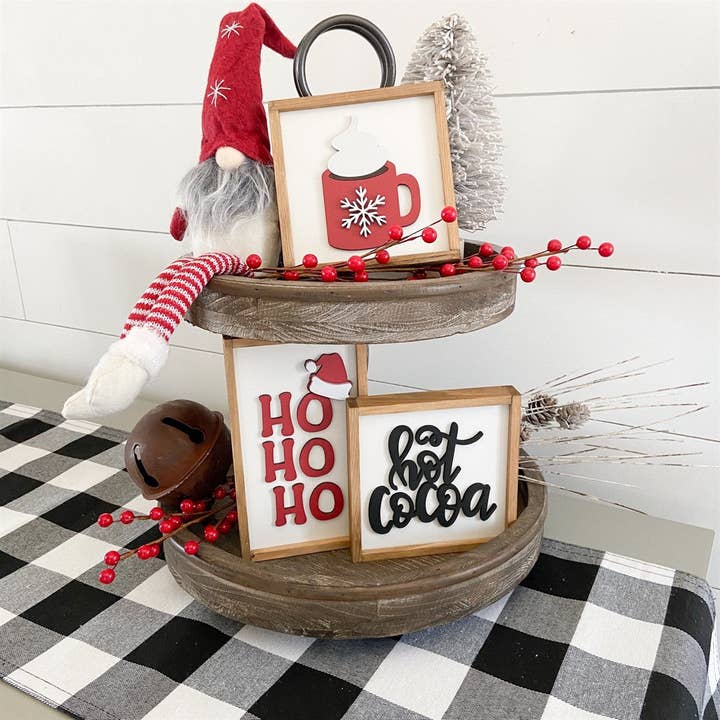 Nail and Hook Laser Cut Home Decor - Wholesale Sign - Christmas Mini Signs14