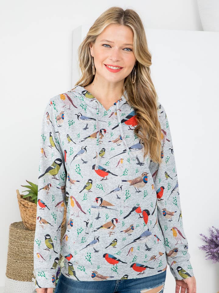 Huvtröja med fågel med ficka för wholesale av LA Soul