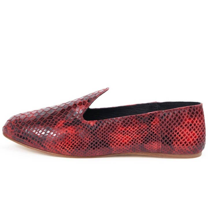 Leather Slide Loafer - Red for wholesale by Our Stories Are Yours