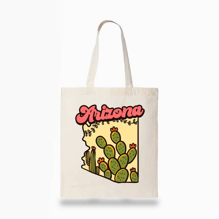 Girls Printing House - Wholesale Tote Bag - Women's - Nature Arizona Cactus Tote Bag 0