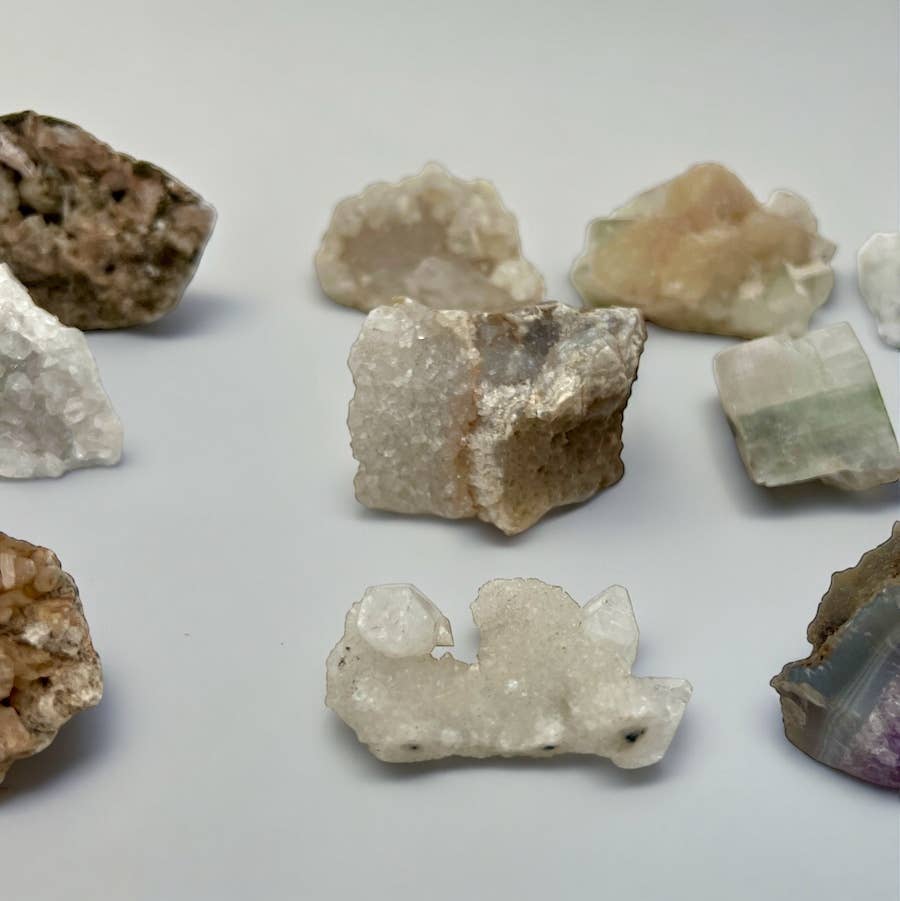 Raj Minerals Inc - Wholesale Spiritual Stone/Crystal - Assorted Crystals Zeolite Flat - Small - 24 pcs5