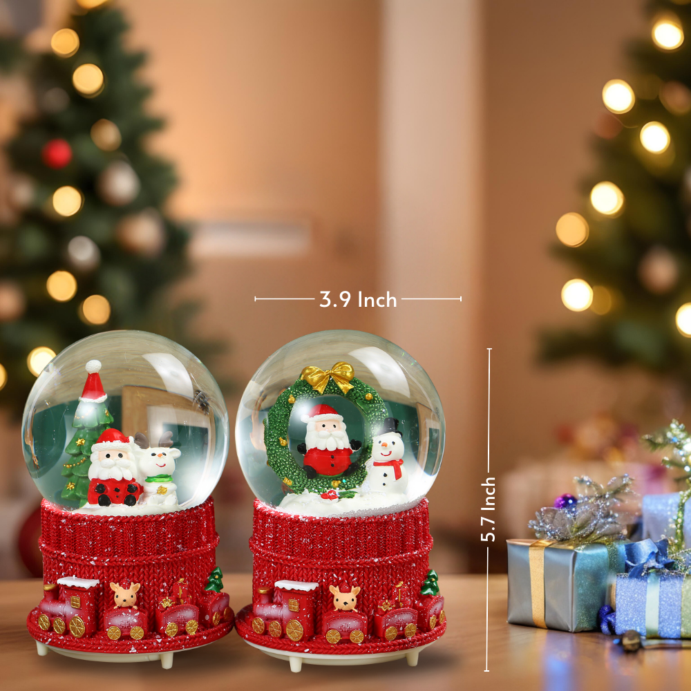 SINT - Wholesale Snow Globe - SINT Christmas Musical Glittering Water Snow Globe | Set of 210