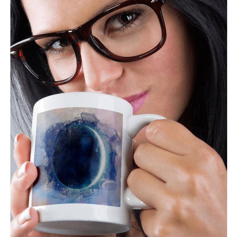 3dRose - Wholesale Coffee Mug - 3dRose, Image Of Watercolor Blue Moon Eclipse, Mug9