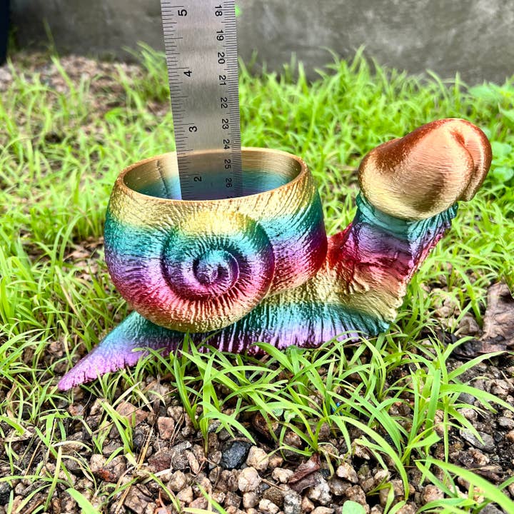 NumanPrints - Wholesale Gag gift/novelty gift - Snail Dick Planter Penis 3D Printed Tortoise Dickasaurus7