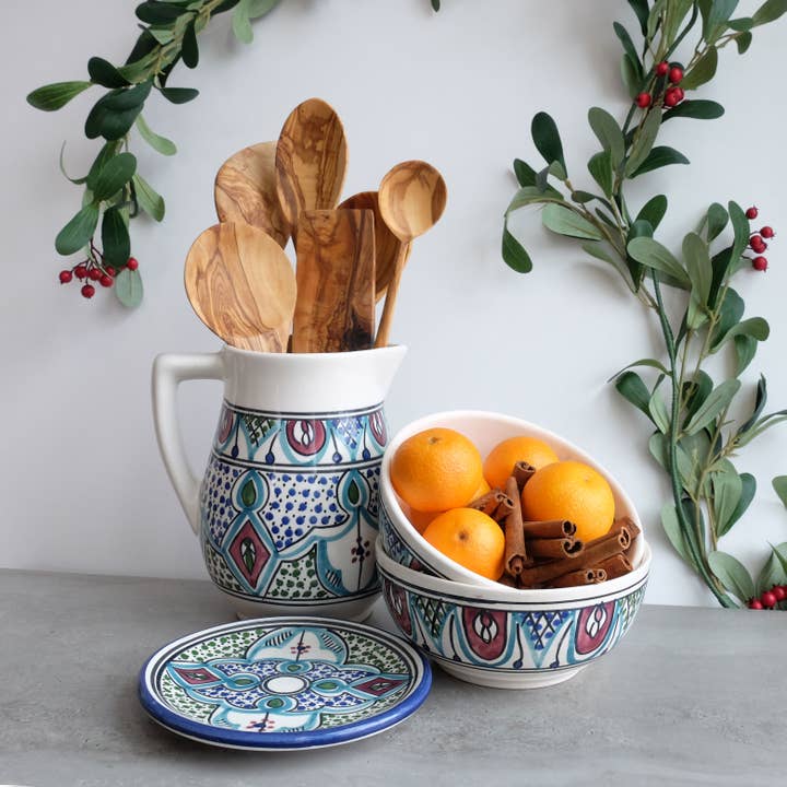 Sobremesa – wholesale Tallrikar – 6" Handmålad Amira Tapas Tallrik, Servis