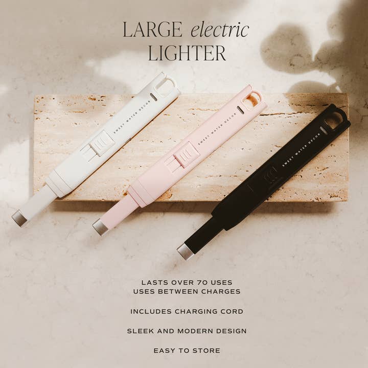 Sweet Water Decor - Wholesale Lighter - Black Large Rechargeable Electric Lighter - Home Decor3