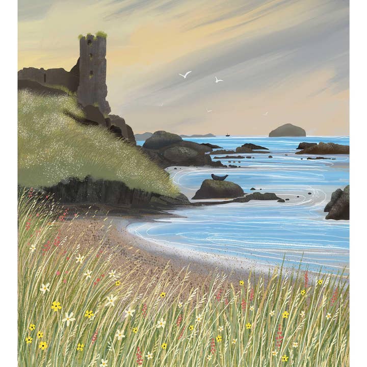 Galloway Arts - Wholesale Art Print - Dunure Castle, Ayrshire - Travel Poster 3