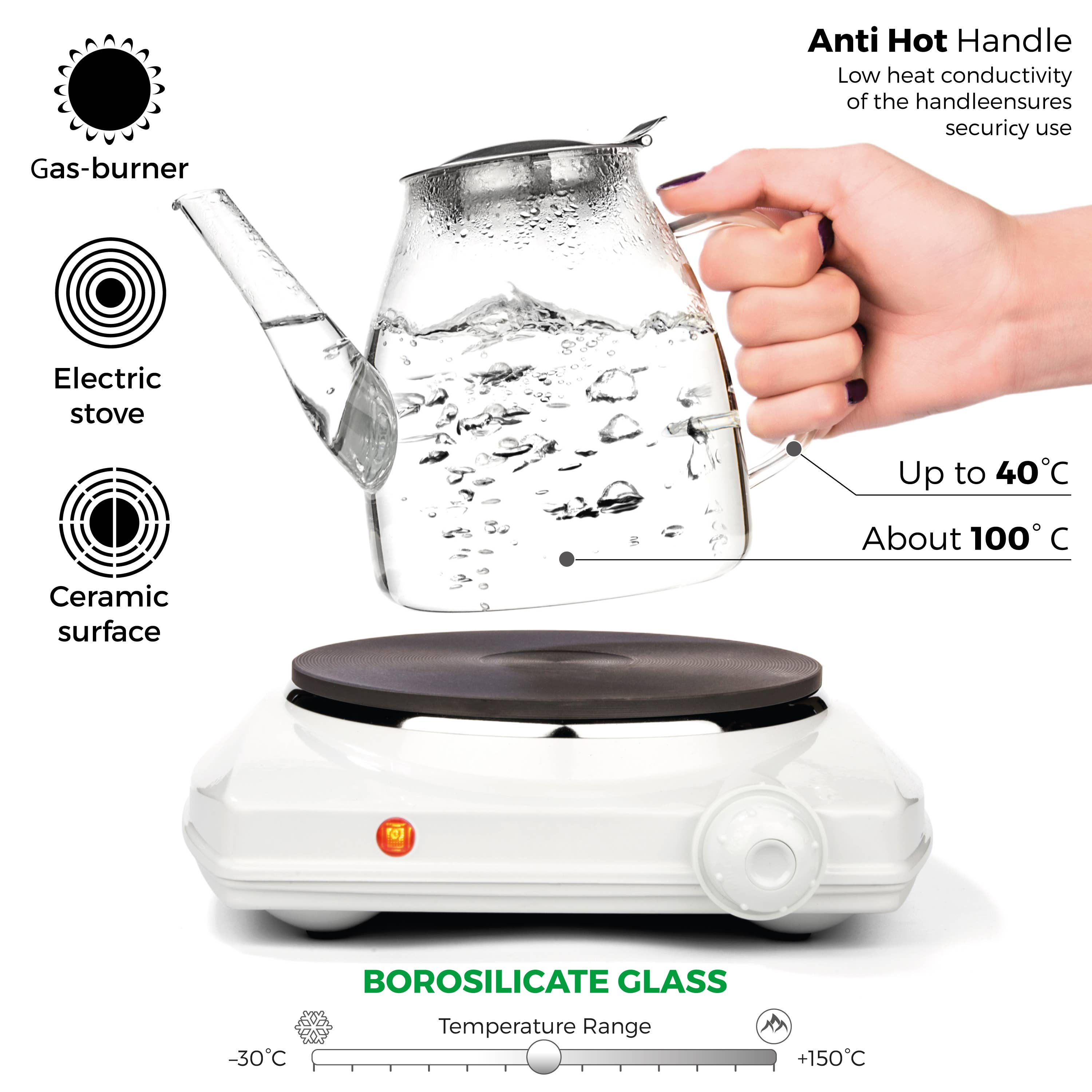 TEALYRA / LUXBE - Wholesale Tea Pot - Galaxy Glass Teapot Kettle 37oz Stove Top Safe For loose Tea4