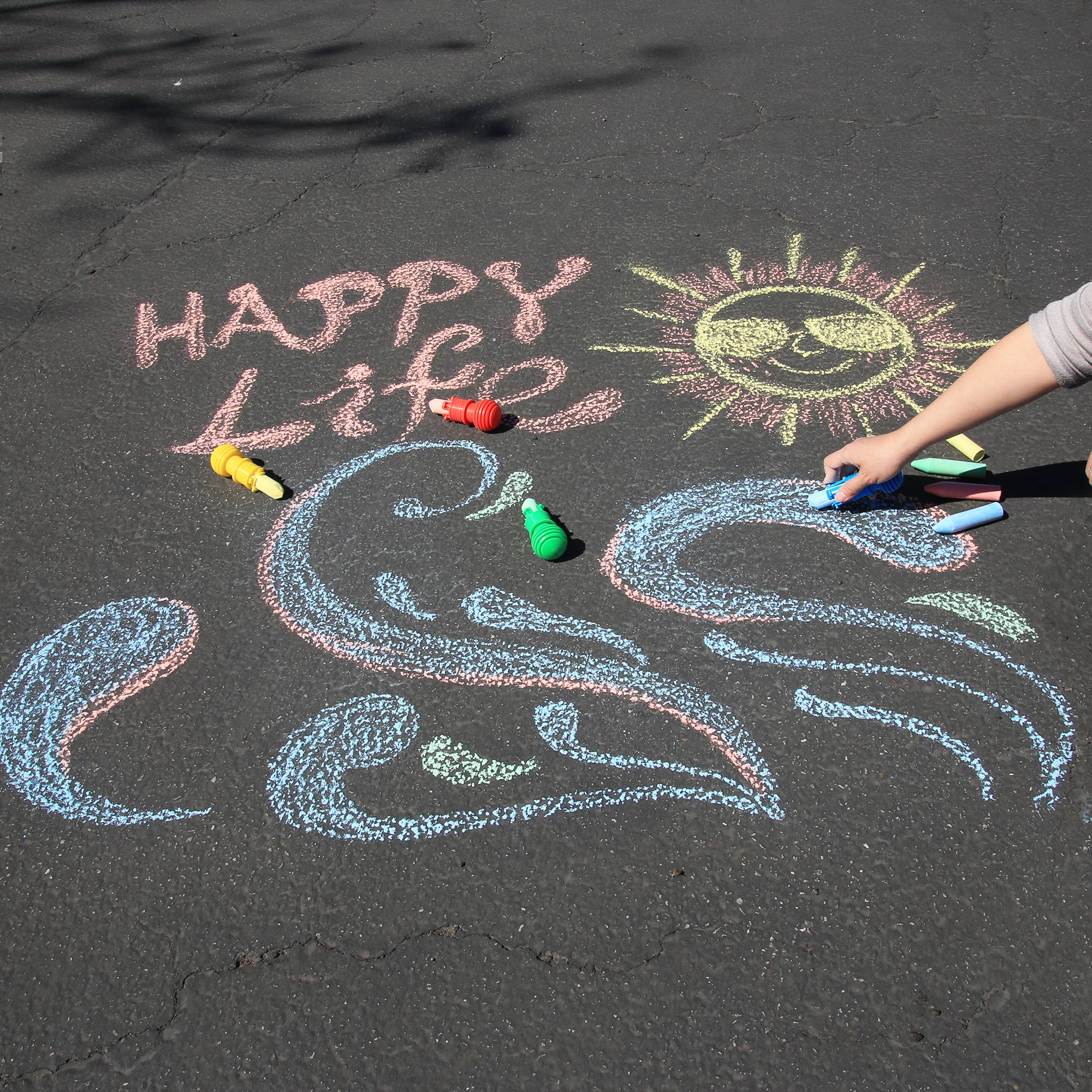 BAZIC Products - Wholesale Chalk - 4 Sidewalk Chalk & 1 Chalk Holder5