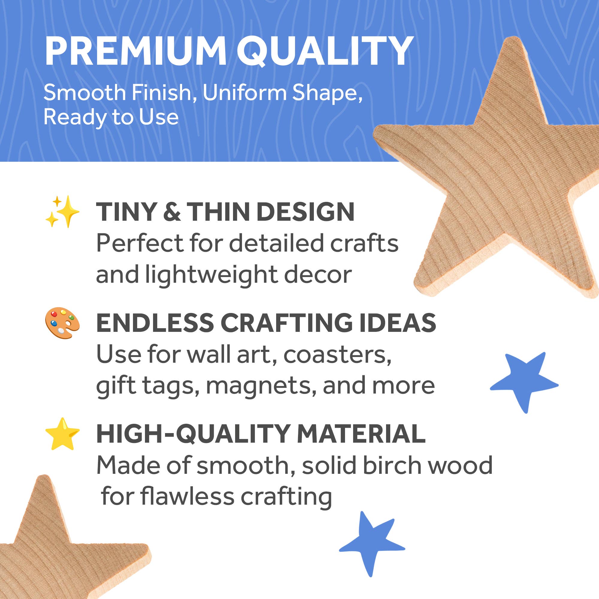 Woodpeckers Crafts - Wholesale Cutouts - Wood Star10