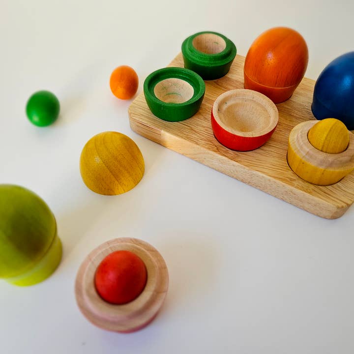 Q Toys - Wholesale Wood toy – Child - Sorting Egg Cups set of 61