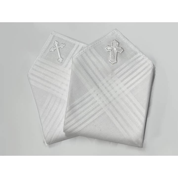 Cotton First Communion Pocket Square for wholesale by Simply Charming