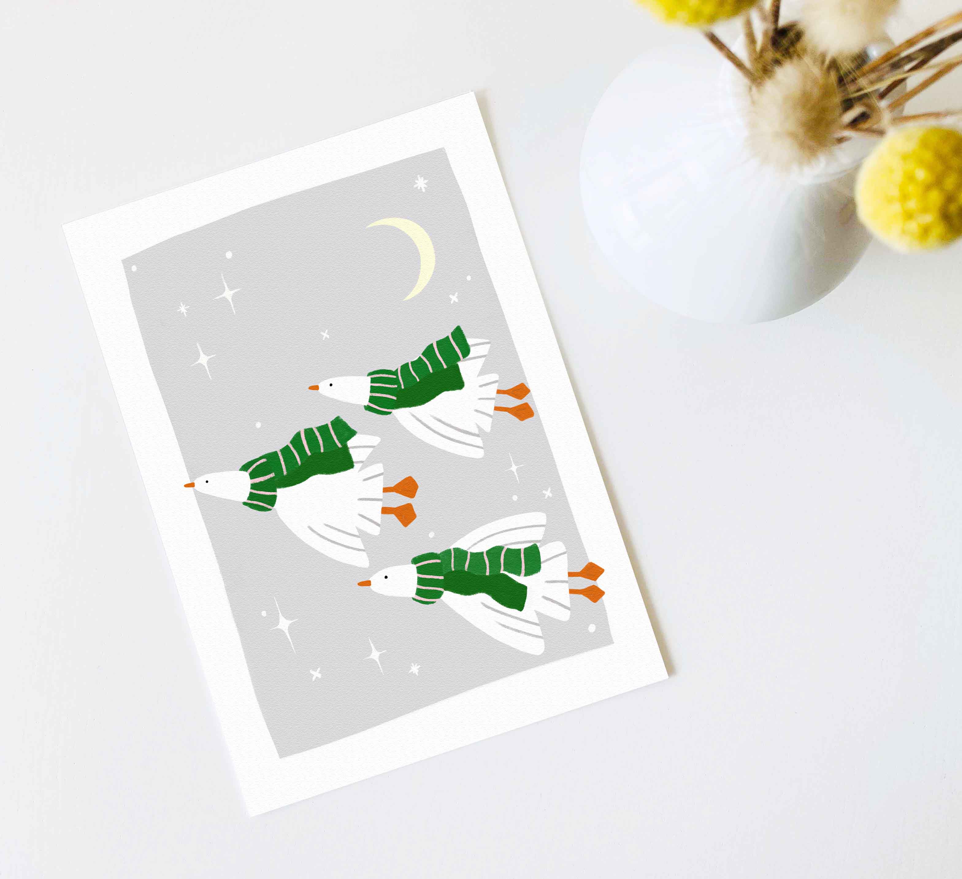 Sentient Stories - Wholesale Art Print - Poster Art Print - Cosy Geese0