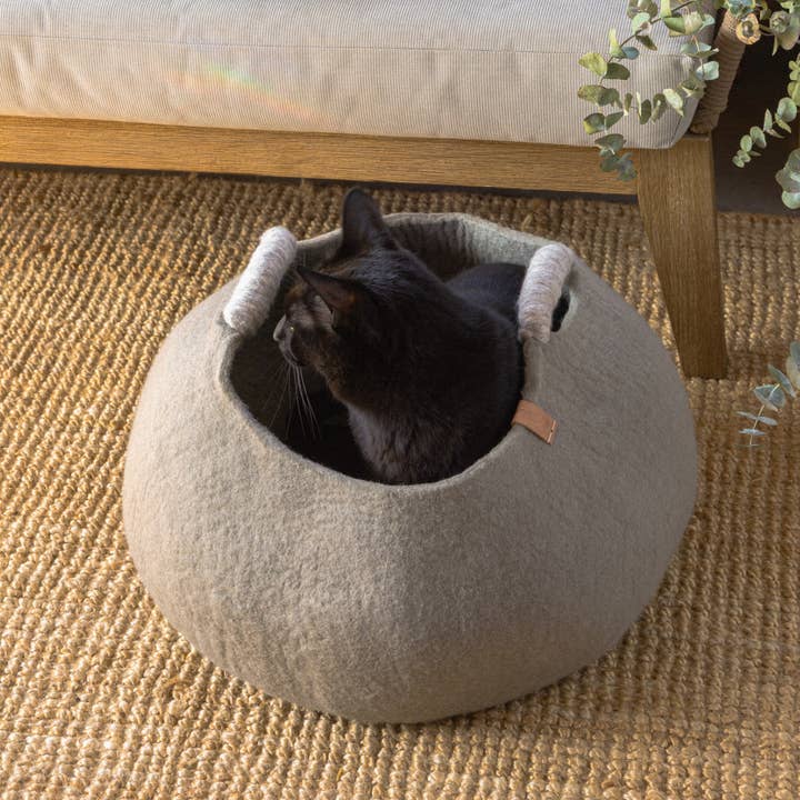 Mishum - Wholesale Pet bed – Cat/dog - Felt Wool Basket Pet Bed8