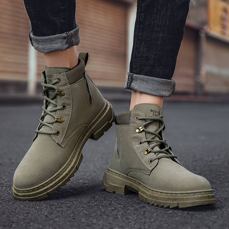 Calseosvic - Vente Rangers/chaussures militaires – homme - bottes anti-fracas résistantes à l'usure pour hommes chaussures décontractées5