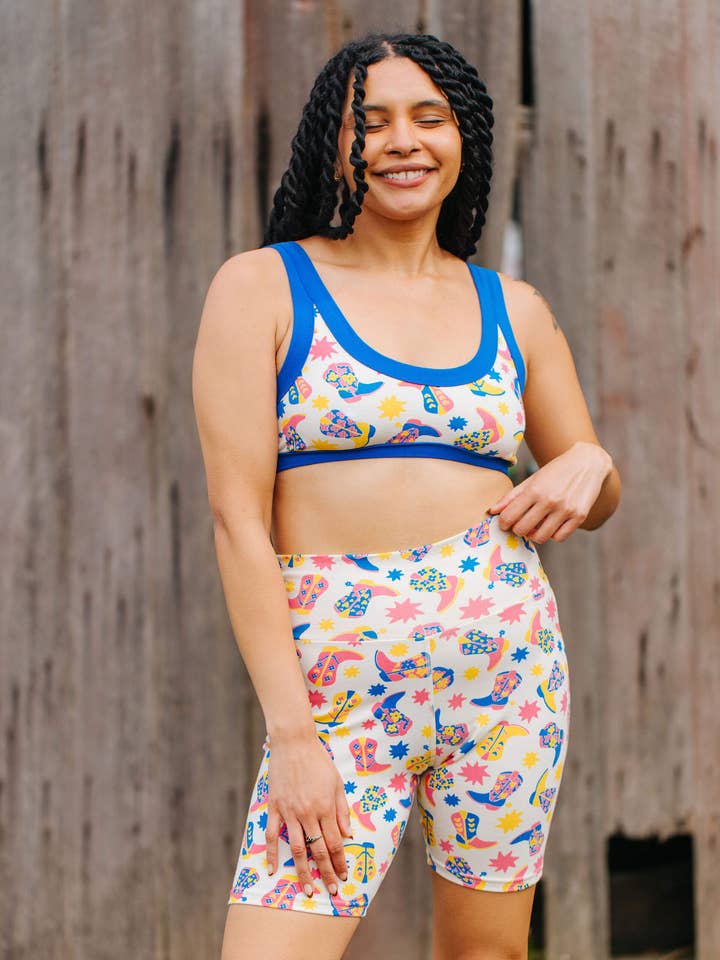 Thunderpants USA - Wholesale Shorts - Women's - High Rise Bike Shorts Boot Scootin'1