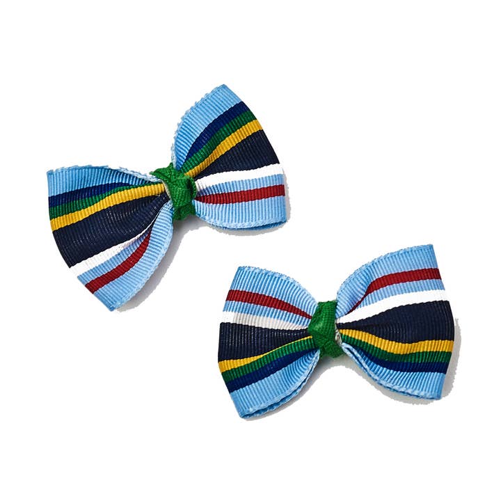 Blå Multi Stripe Hår Buer for engroshandel hos Hudson Houndstooth