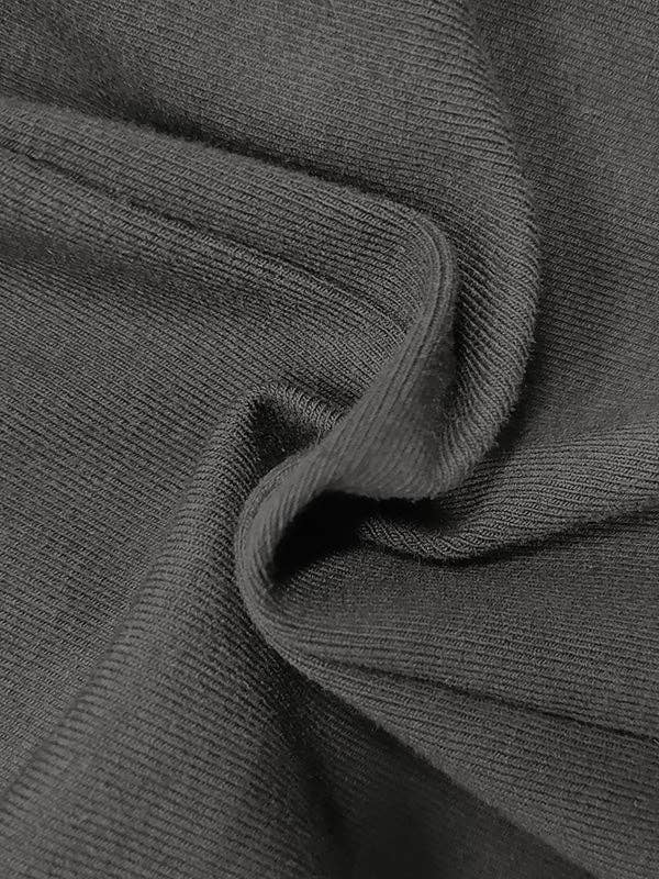 BLACK Bodycon Sleeveless Hollow Pleated Solid Color Split-Joint Mock Neck Maxi Dresses for wholesale on Faire8