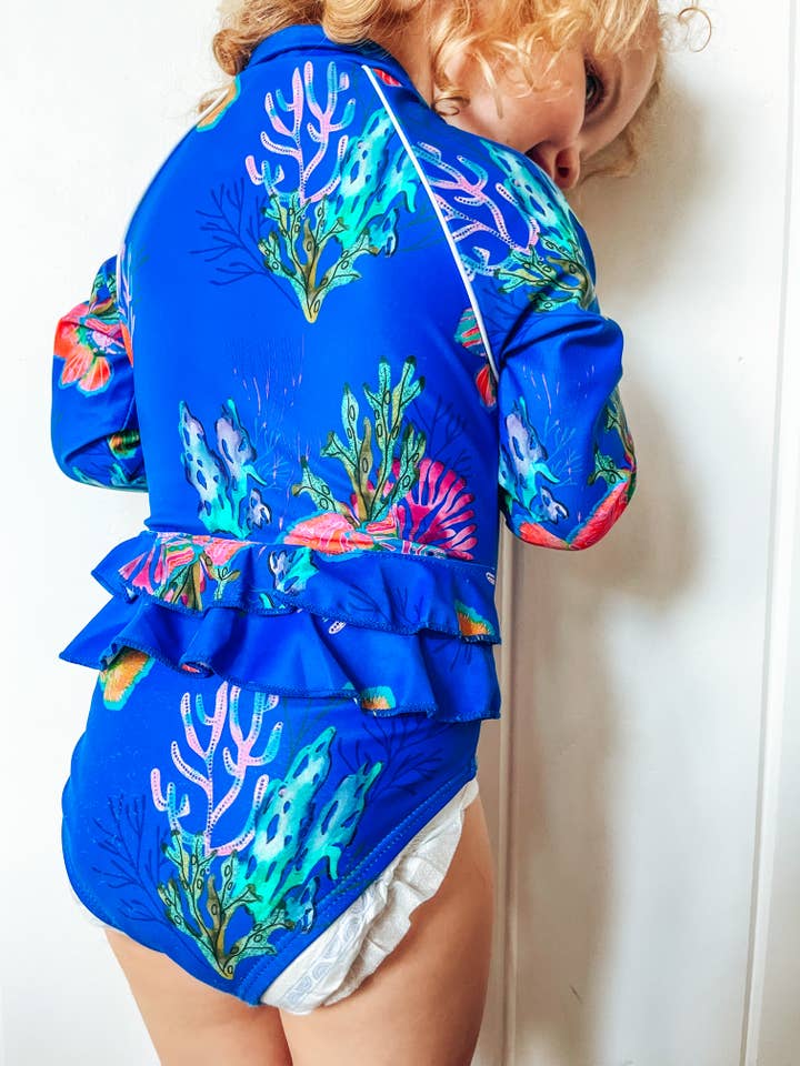 Tribe Tropical – wholesale One-piece swimsuit – Baby – Baby Swimsuit (nappy-change) - 'Magnetic Island'1