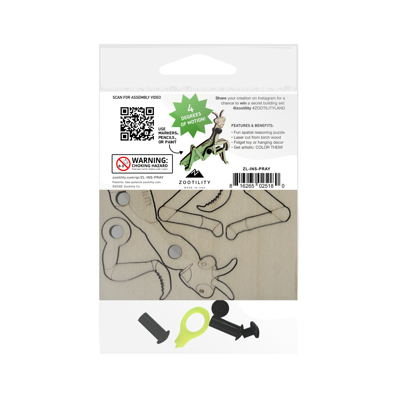 Zootility - Wholesale Puzzle - Kids - Insect TekPets - Wood DIY Puzzle STEM Toy2