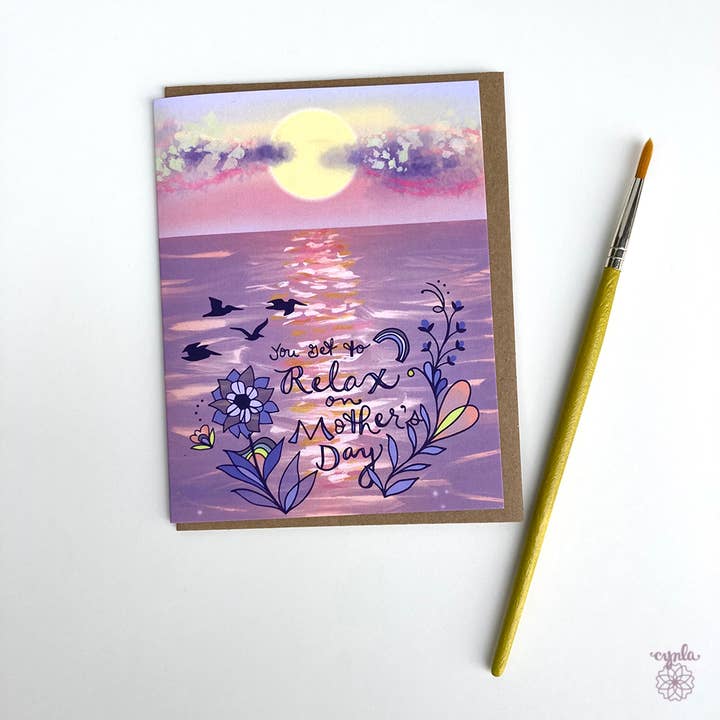 Mors Dag Sunset Card - Mors Dag Lykønskningskort mor for engroshandel hos Cynla