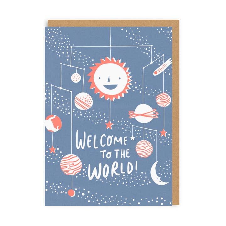 Ohh Deer UK + EU – wholesale Baby card – Welcome to The World Greeting Card