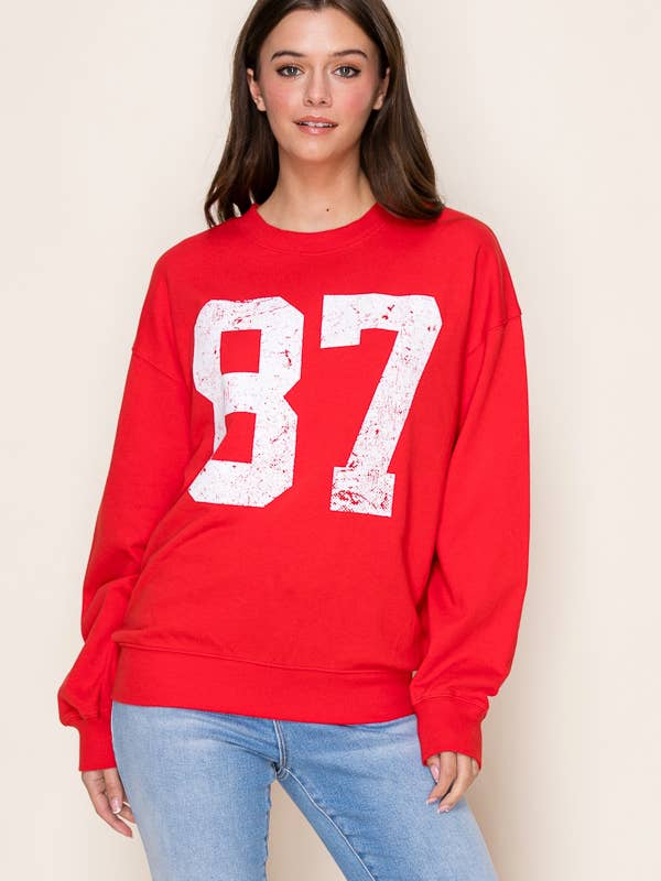 Tres Bien, Inc - Wholesale Graphic Sweatshirt - Women's - "87" PREMIUM WASH GRAPHIC SWEATSHIRT5