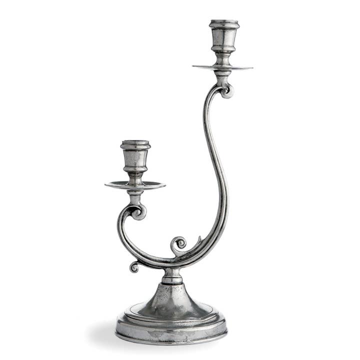 Vintage - Portavelas (tamaño mediano, 2 brazos) para venta al por mayor de Arte Italica & Crown Linen Designs