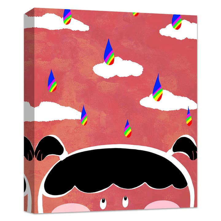 Watercolor Drops 22'' x 20'' Canvas Wall Art for wholesale by PTM Images