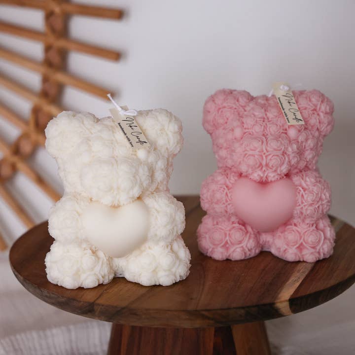 Niki Candle - Vente Bougies originales - Peluche Big Rose