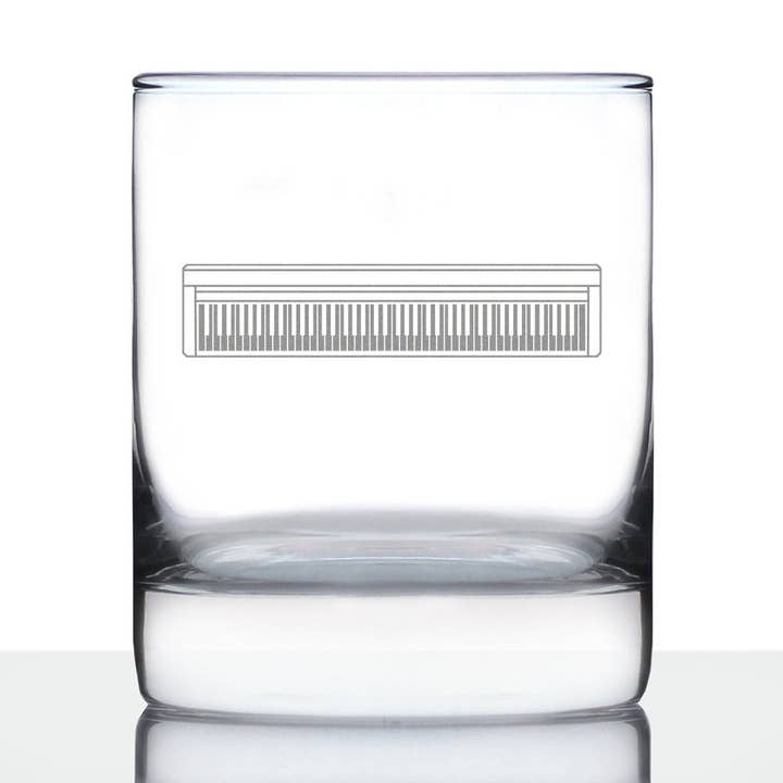 Tastiera per pianoforte Whiskey Rocks Glass - Musician Gifts per la vendita all'ingrosso da parte di bevvee