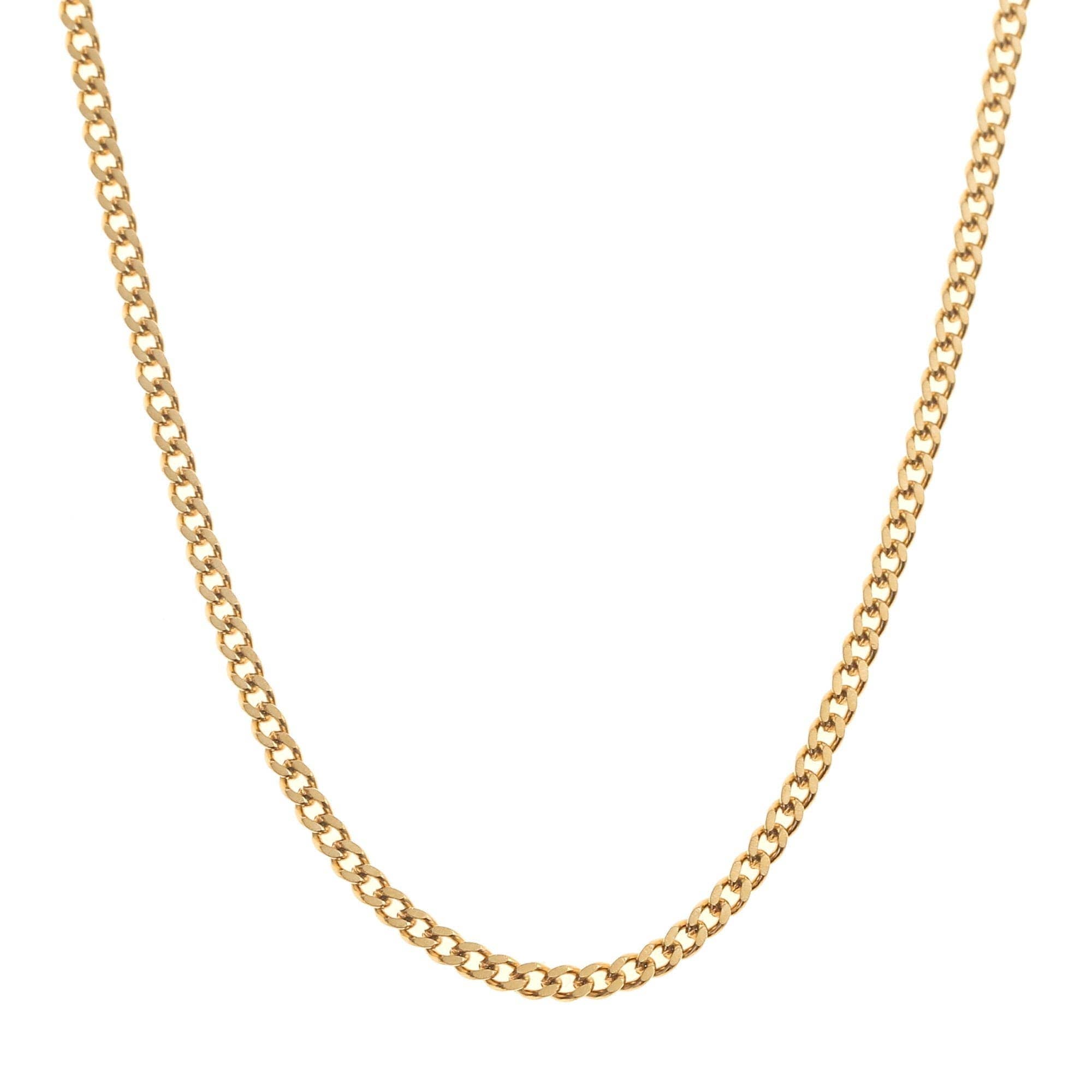 Made By Nami – Engroshandel Led/kæde halskæde – Herrehalskæde i guld, 2 mm1