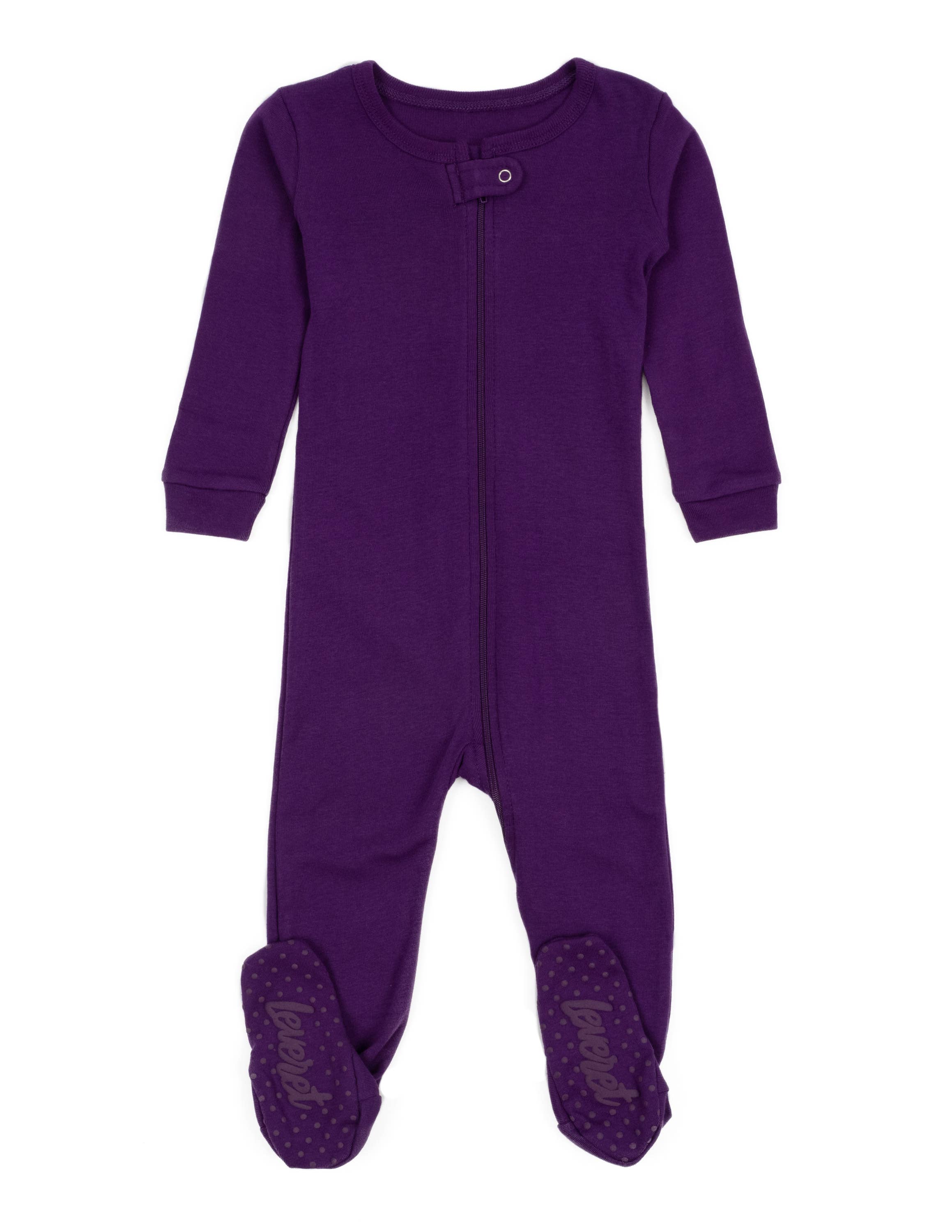 Leveret Pajamas – Fato de dormir – Bebé por atacado – Pijama de algodão com pés para crianças sólido8