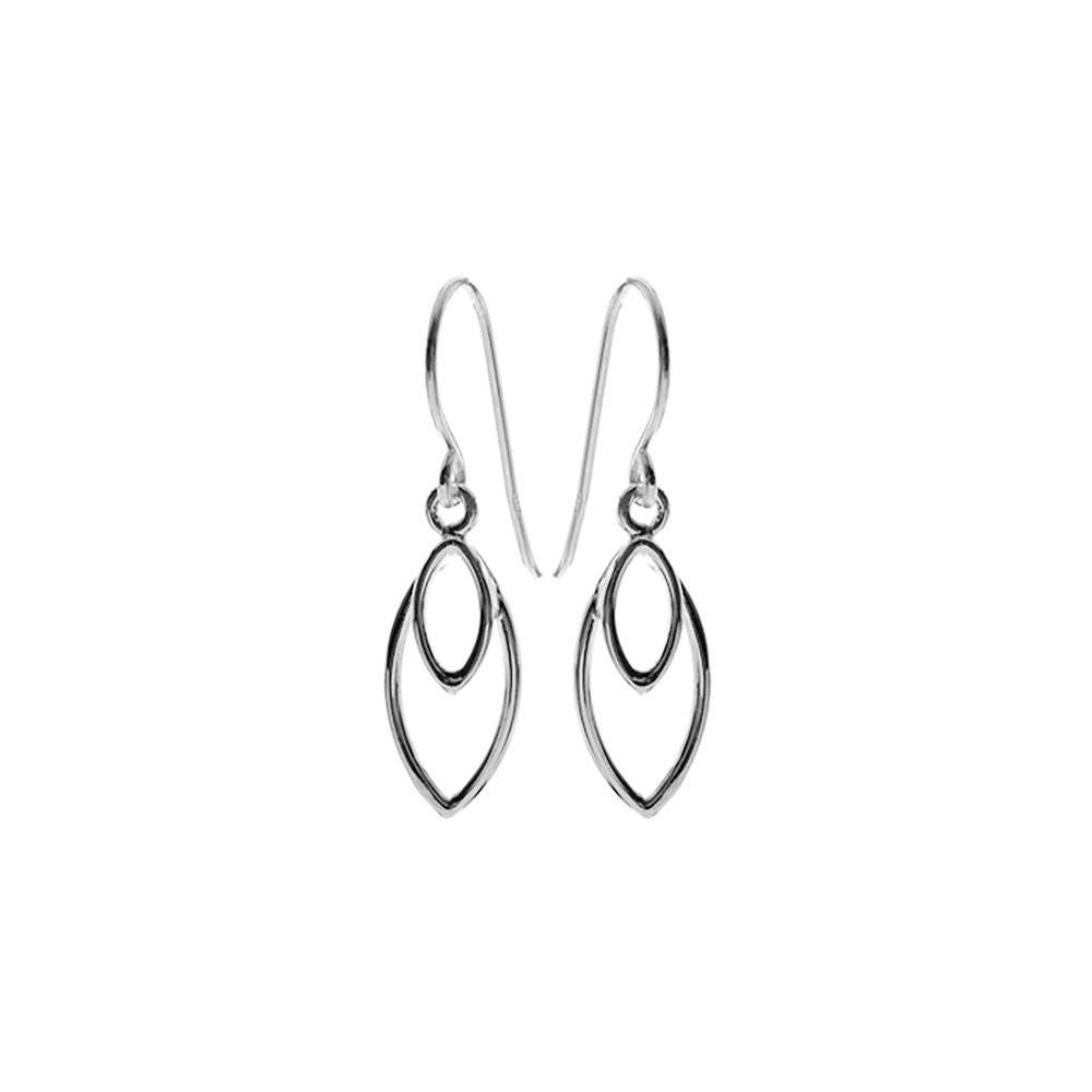 Kali Ma Designs - Sterling Silver Jewellery – wholesale Dangle earrings – Bria double ellipse wire earrings0