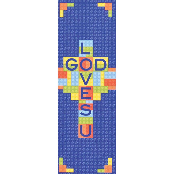 Packaged Bookmarks Cross God Loves U for wholesale by Dicksons