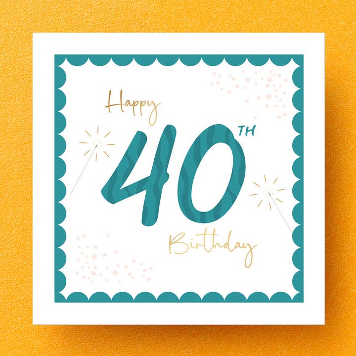 Leeftijd 40 Glitters Verjaardagskaart voor wholesale door Heyyy Ltd