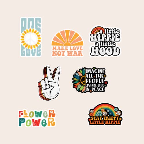 Fred Hippie klistermærke pakke for engroshandel hos My LuElla
